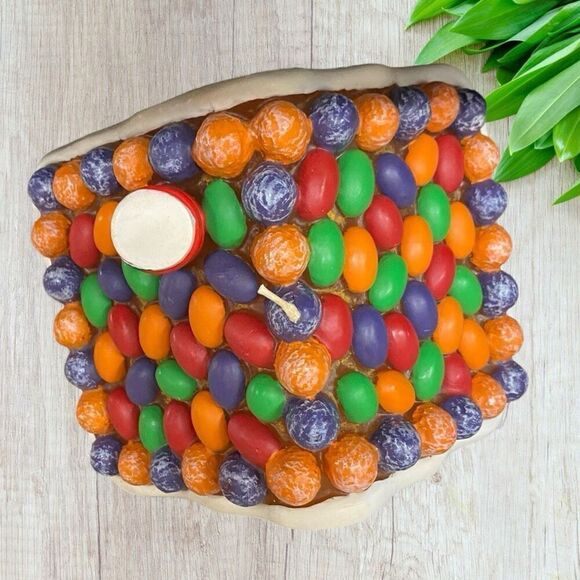 RARE VINTAGE LARGE CHRISTMAS GINGERBREAD HOUSE WAX CANDLE - Picture 4 of 5